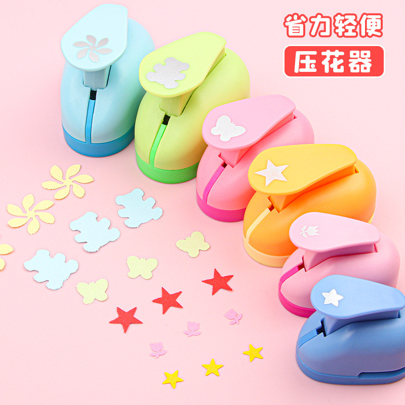 Perfurador De Papel Artesanato Flor Estrela Borboleta Crianças diy Gravação scrapbook Cortador Artesanal Imprensa Fácil