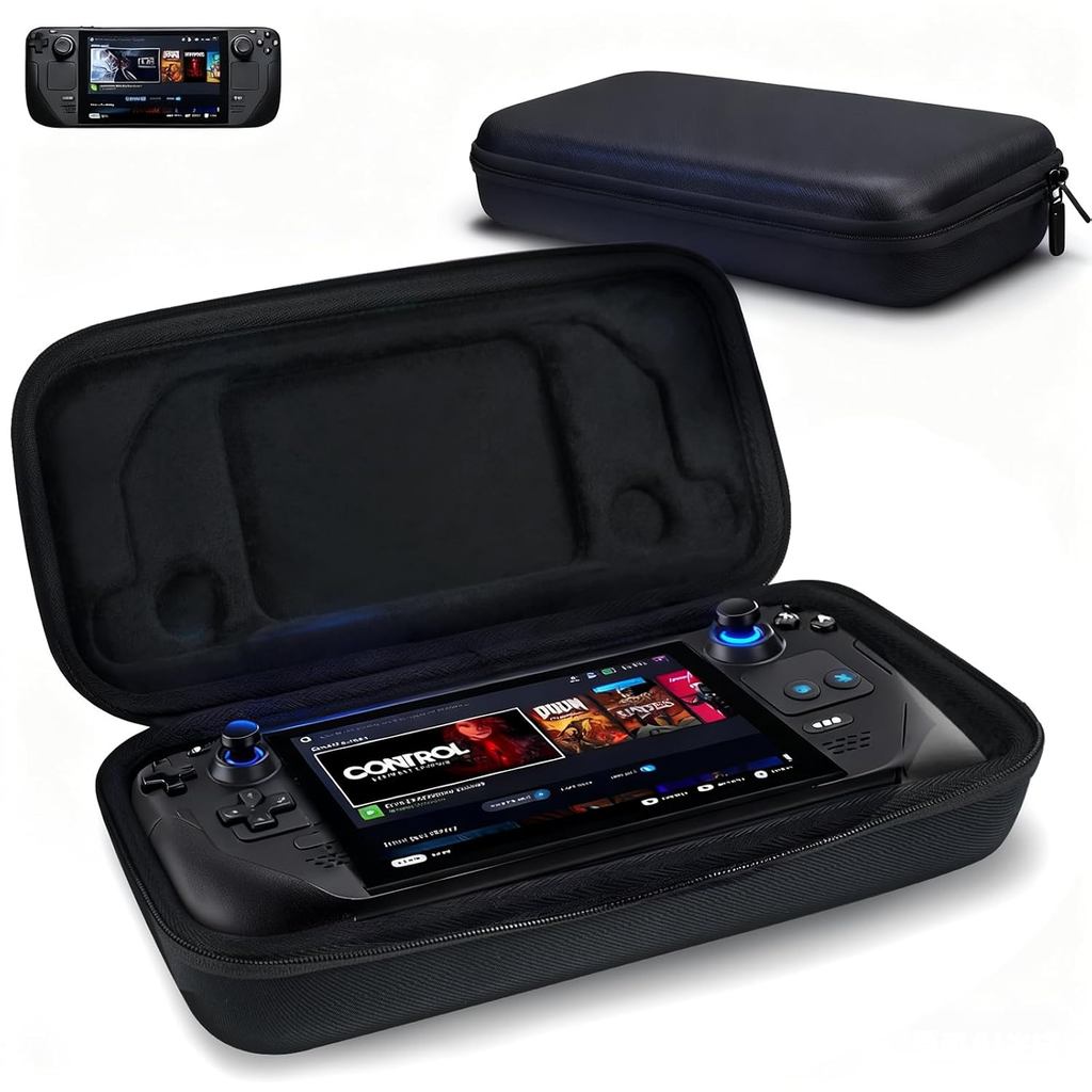 Estojo de Transporte MeloSync Compatível com Steam Deck/Steam Deck OLED, Estojo de Viagem Protetor de Casca Rígida para