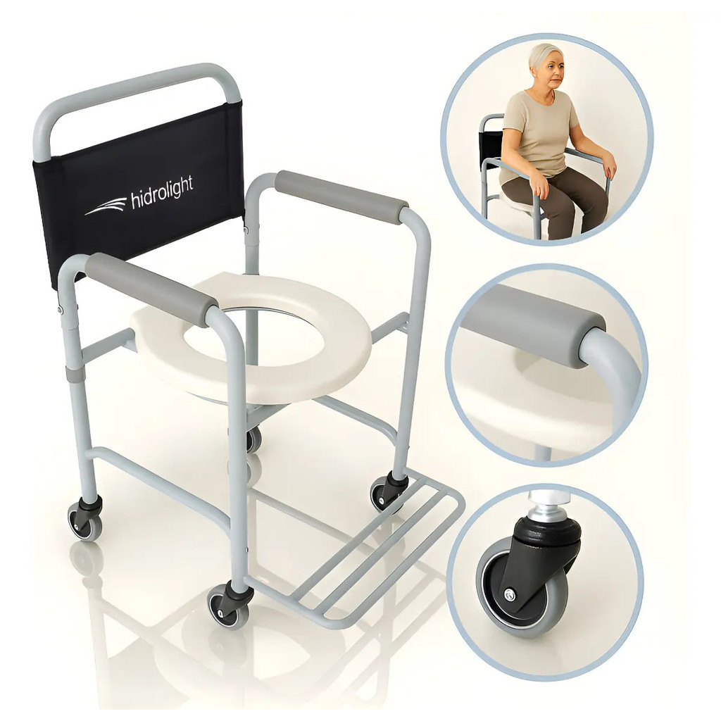 Cadeira Banho Aço 100kg Desmontável SC103 Hidrolight