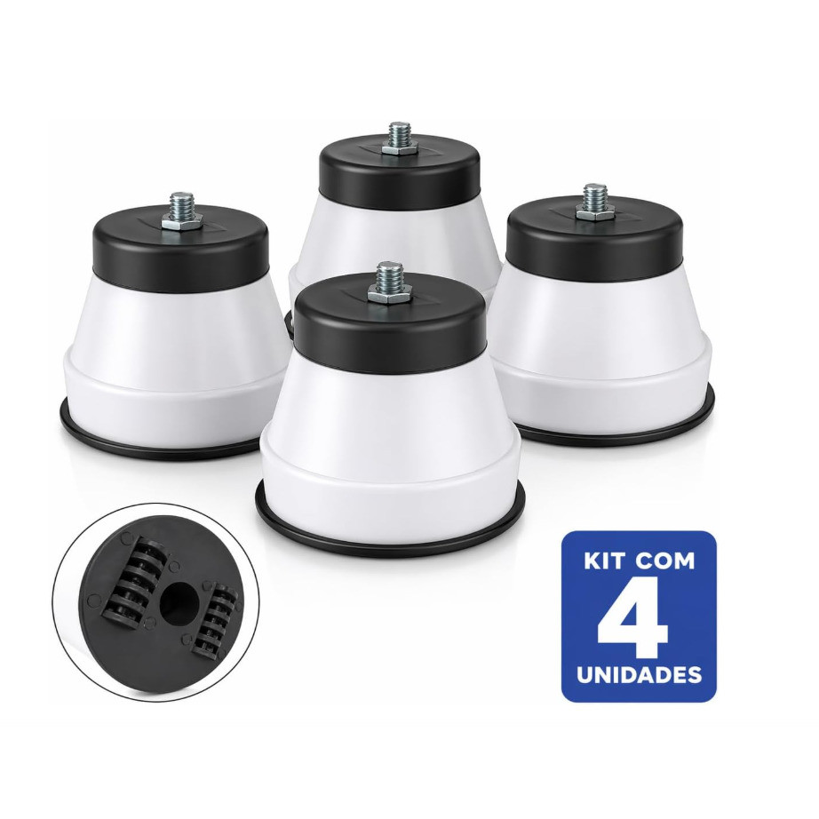 Kit Com 4 Pés Fogão/Geladeira/Freezer De Plástico 220g