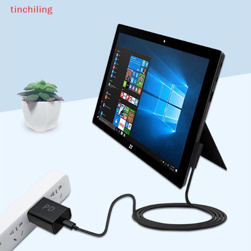 Cabo De Carregamento Do Carregador De Fonte De Alimentação USB Tipo C Para Microsoft Surface Pro 1/2
