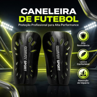 Caneleira Futebol Leve E Resistente Infantil E Adulto Convoy Futsal Society Pequena Protetora