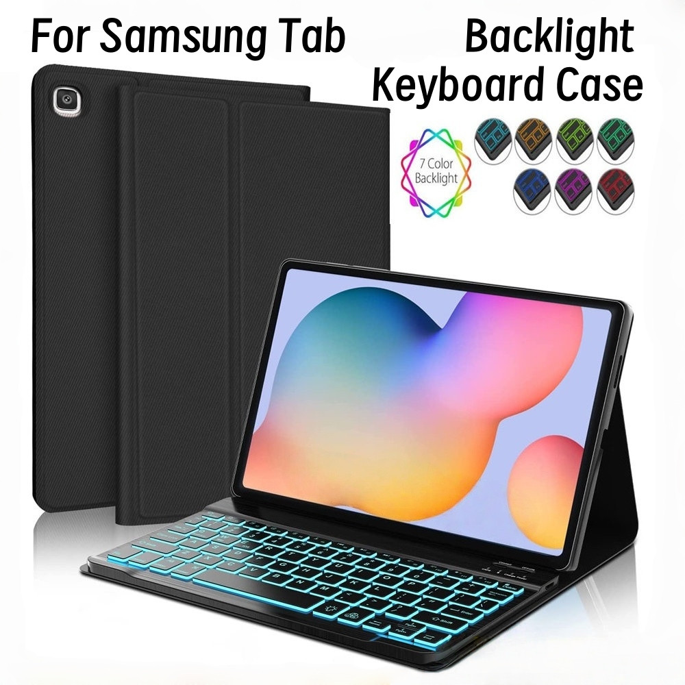 Capa De Teclado Bluetooth Retroiluminada Para Samsung Galaxy Tab S10 S11 S9 FE S10 A9 + A8 A7 S10 Lite 11 " , Protetora