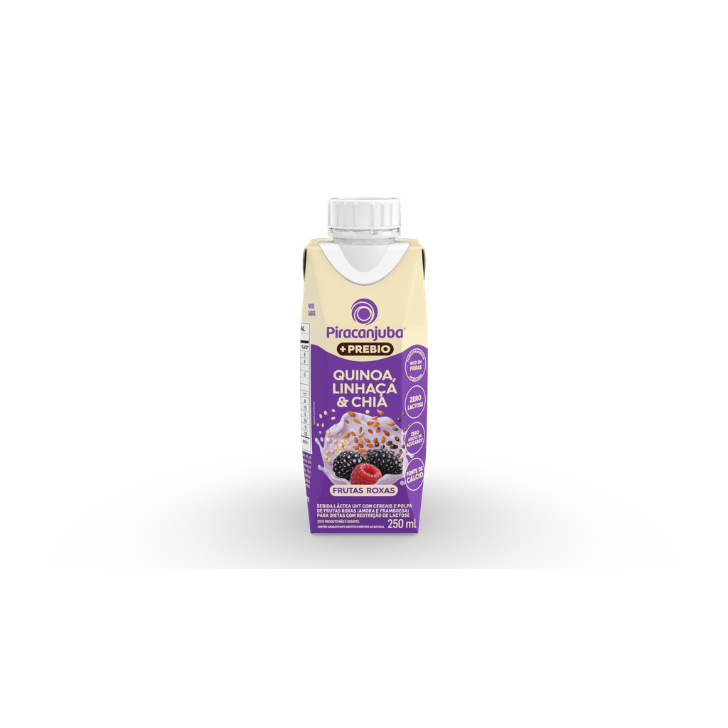 Bebida Lactea Prebiotico Piracanjuba Zero Lctose Sabor Frutas Roxas 50ML
