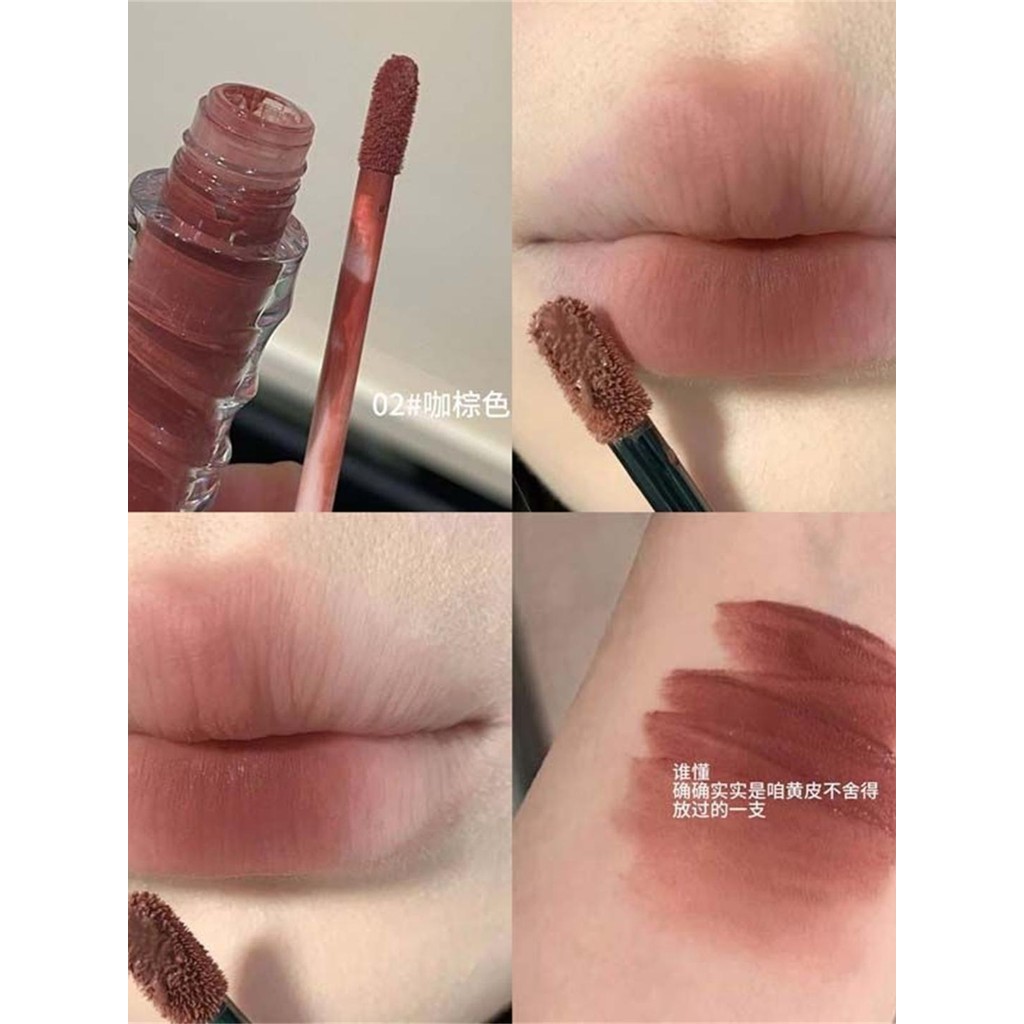 Novo estilo coreano em estilo mais vendido!Baixo saturado Pseudo-Face Lip Glaze Velvet Matte Nude Batom Clareador All-Ma