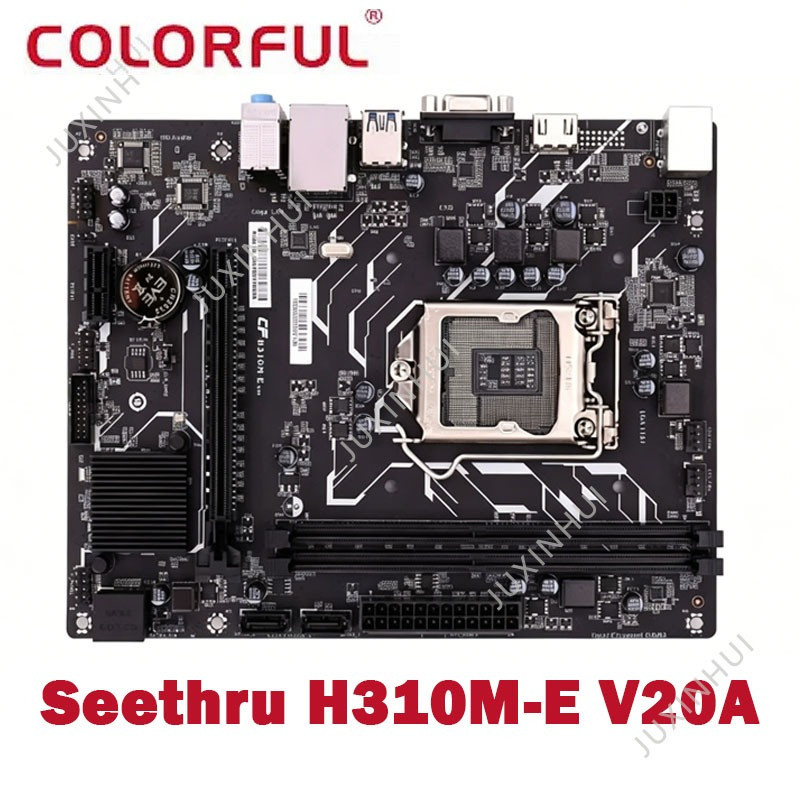 [Usada] Placa-mãe Colorful Seethru C.H310M-E V20A suporta memória DDR4 LGA1151, CPU de 8ª geração, placa M-ATX tipo LXXL