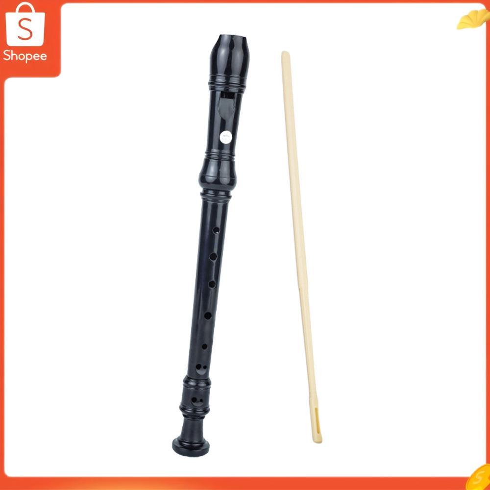 Hap HUIOP Instrumento gravador soprano de 8 furos Clarinete de flauta de tom C de alta frequência com bastão de limpeza