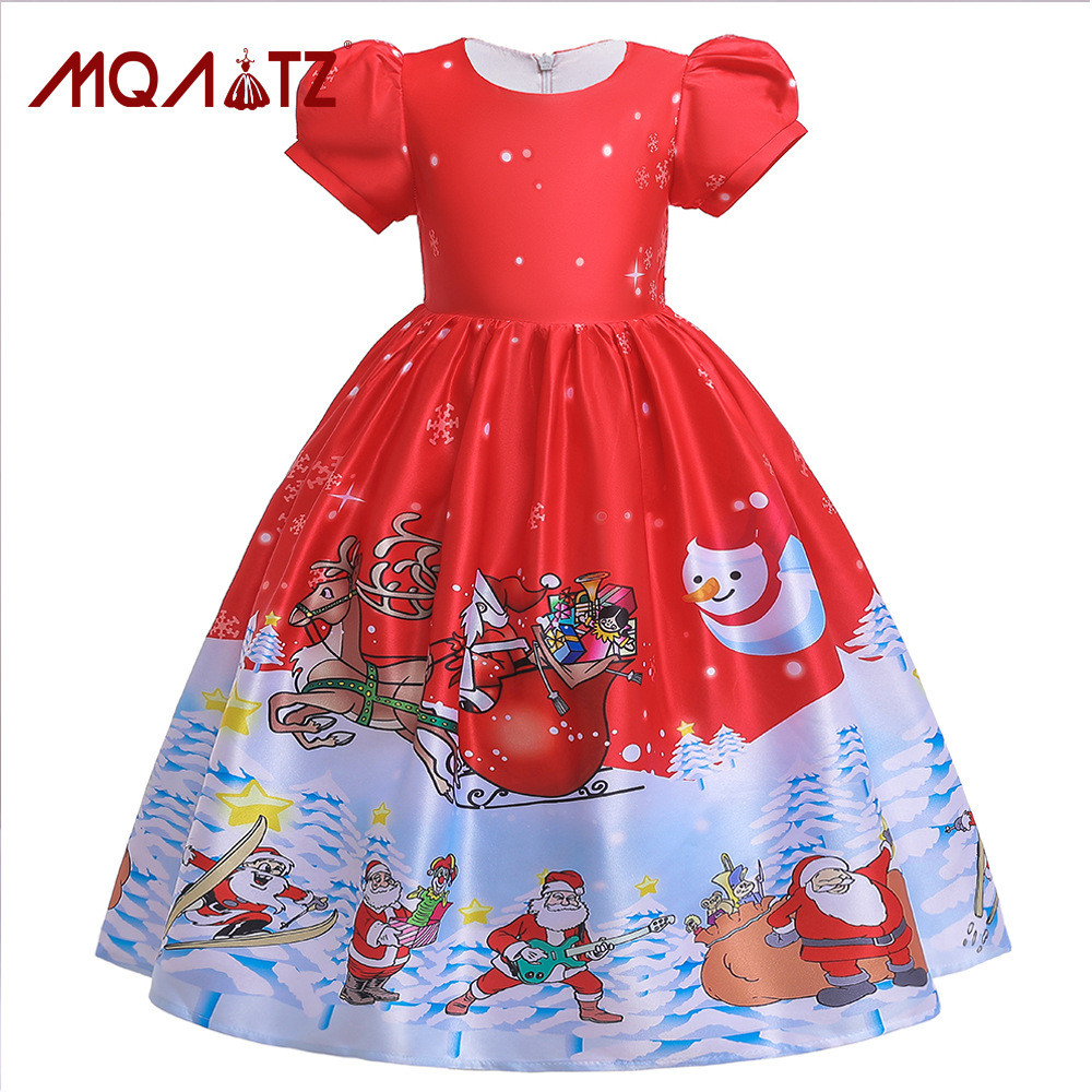 Vestido Longo De Papai Noel Para Meninas Amazon Popular De Natal Infantil