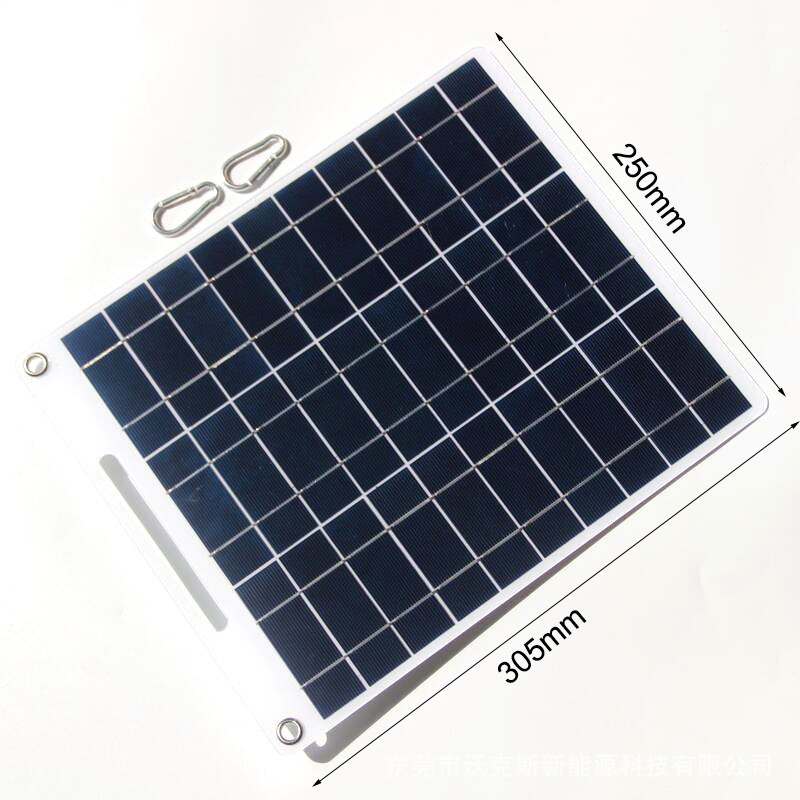 Painel Solar de 10W com Alça, Placa de Carregamento para Celular de 10W, Painel Fotovoltaico para Uso Externo, Banco de