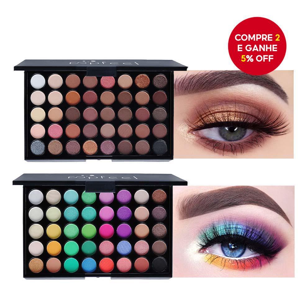Paleta De Sombras Peroladas E Foscas De 40 Cores-Terra Vários Tons , Mistura Altamente Pigmentada Fácil , Maquiagem Diár