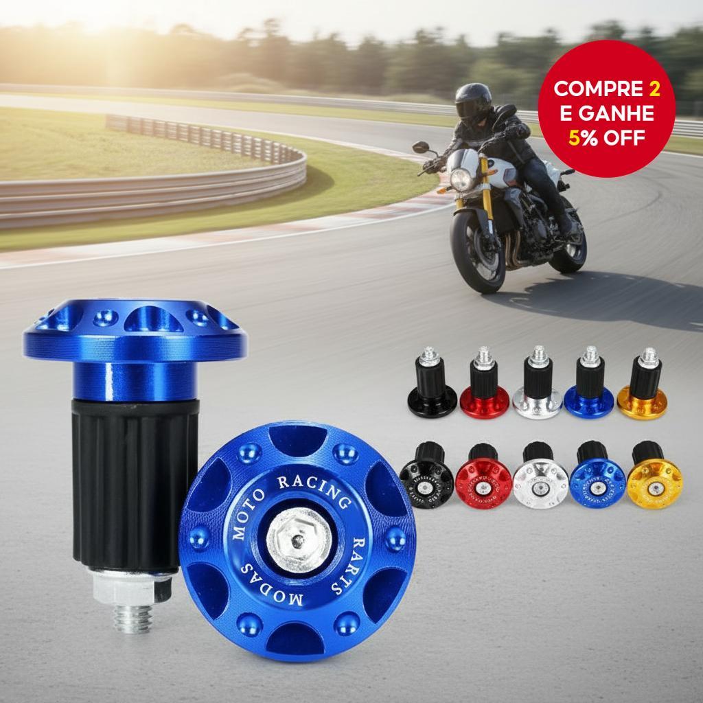 MALCOLM 2PCS Tampas de Extremidade de Guidão de Alumínio CNC para Motocicleta - Punhos de Contrapeso para Moto de