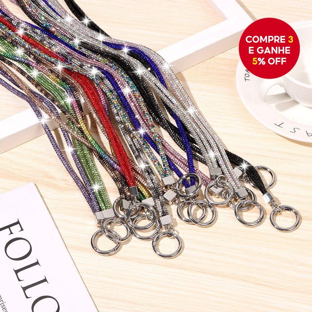 Cordão Universal Elegante Para Telefone Crossbody – Alça Ajustável Pescoço/Ombro iPhone/Samsung/Huawei/Xiaomi