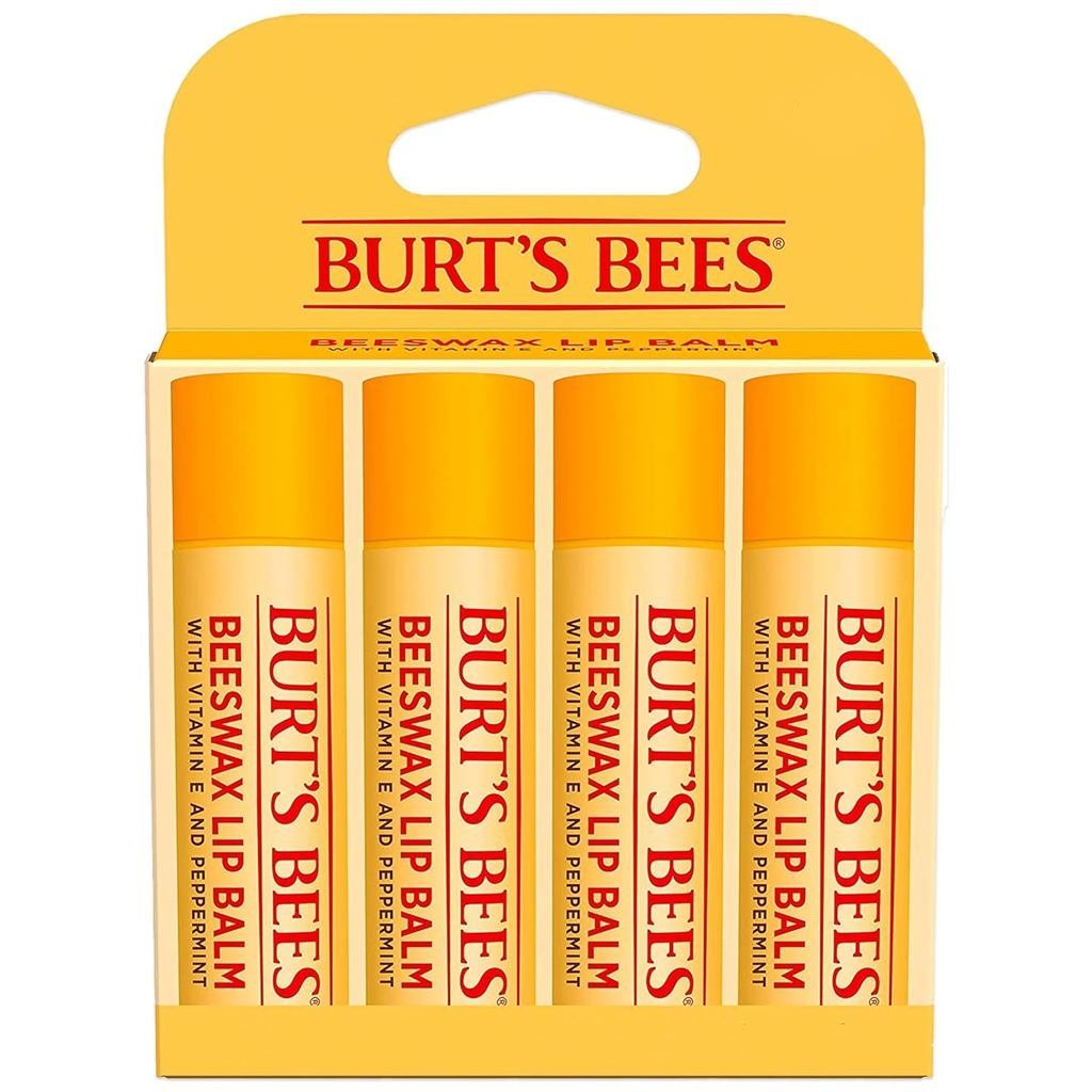 Balm Labial Burt's Bees - Cera de Abelha Original, Hidratante Labial com Cera de Abelha Responsavelmente Produzida, Sem