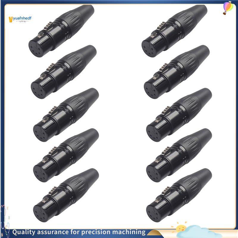 Nobleflyingprudenc2 Alto-Falante 10 Peças 5 Pinos XLR Plugue DIY Para Soldagem De Vários Cabos De Áudio , Microfone Fême