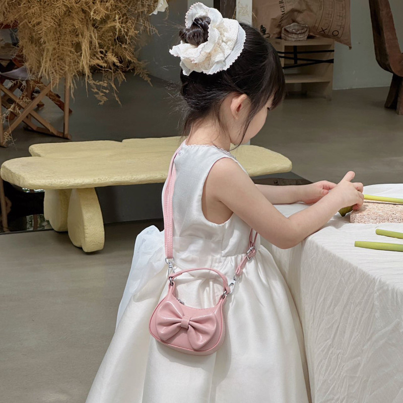 Menina saco crianças moda requintado arco menina mensageiro saco moda princesa bebê mudança bolsa de ombro