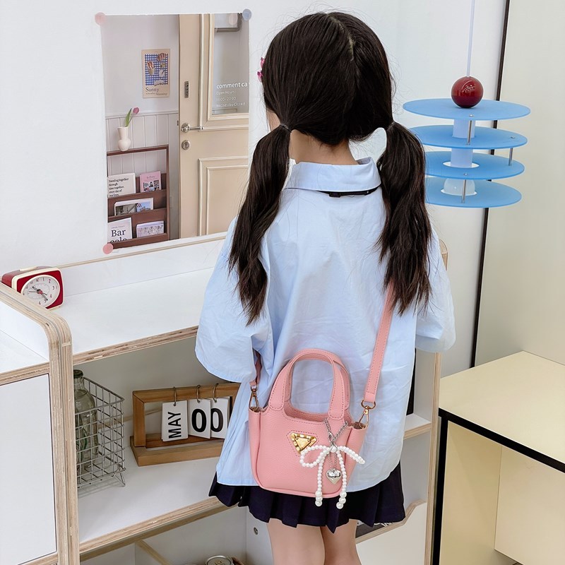Menina saco moda requintado balde bolsa princesa bebê mudança bolsa de ombro moda crianças saco do mensageiro