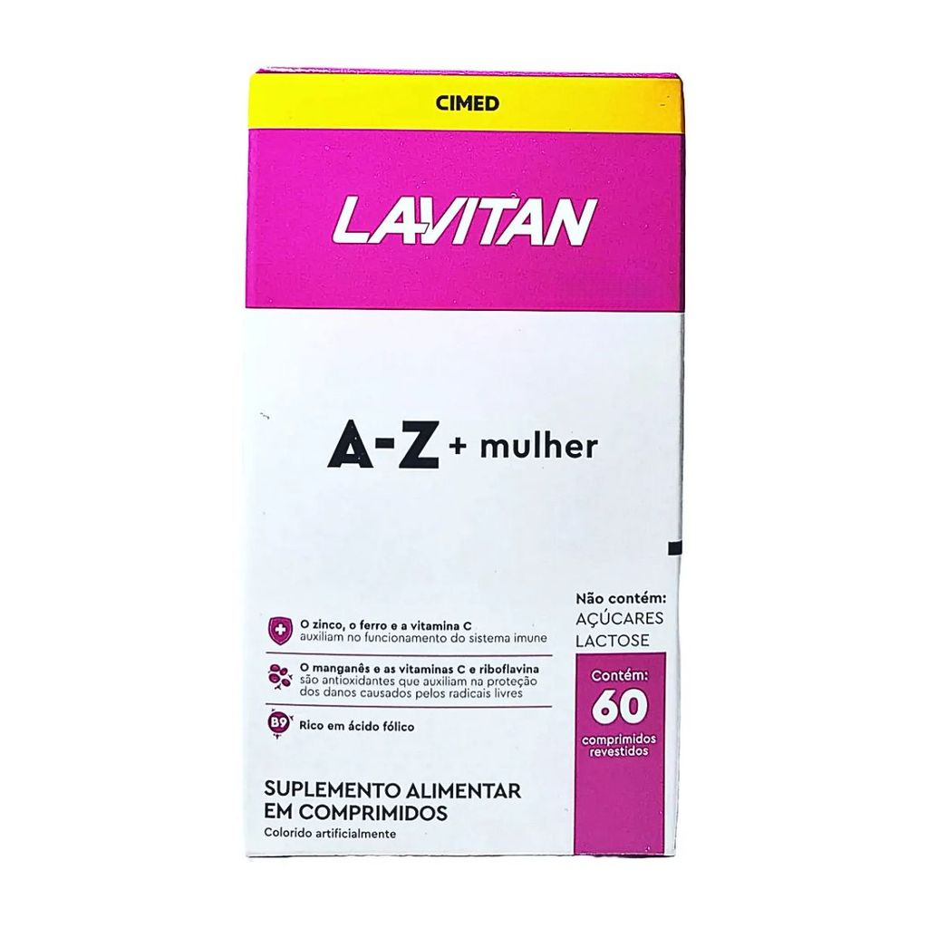Lavitan Multivitamínico A-Z Mulher C/60 Comprimidos