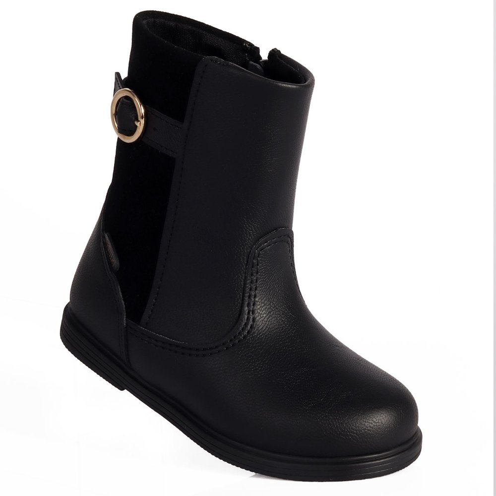 Bota Infantil Menina Klin Miss Cano Médio Anatômica Confortável Original Preto · foto 2