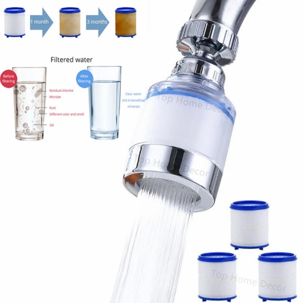 Filtro De Torneira De Água Da Cozinha Rotativo Pressurizado Bubbler Extensor Adaptador Purificador Pulverizador Cabeça