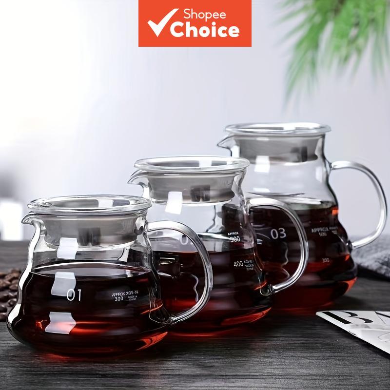 Vidro Resistente Ao Calor Despeje Sobre A Cafeteira , Servidor De Gotejamento De Nuvem Transparente Com Alça Para Café D