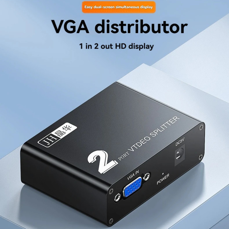 Divisor De Tela Do Distribuidor VGA Um Em Dois Saídas One De Vídeo HD Display Fairybey