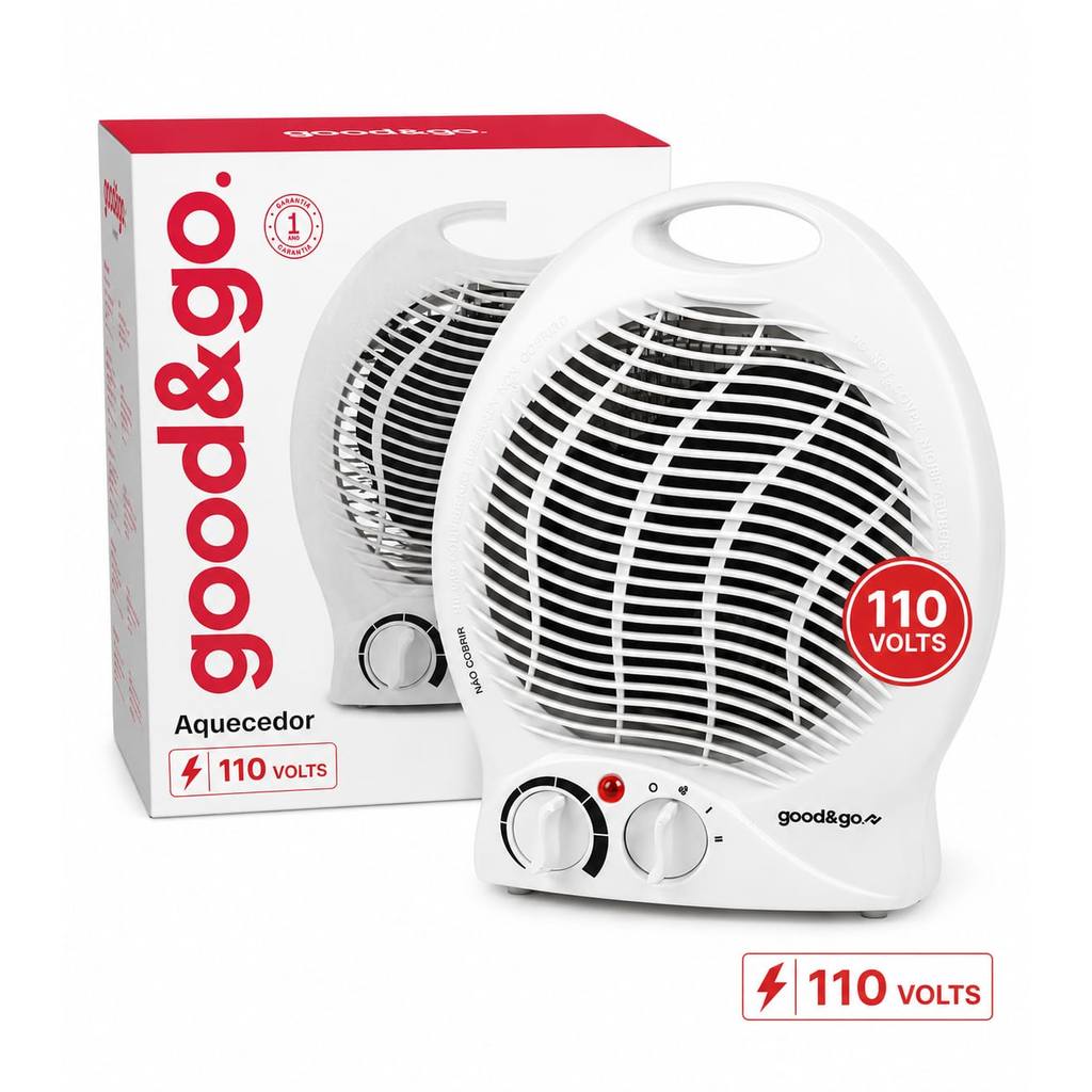 Aquecedor Elétrico Portátil 110v 1500w - tomada 20 amperes
