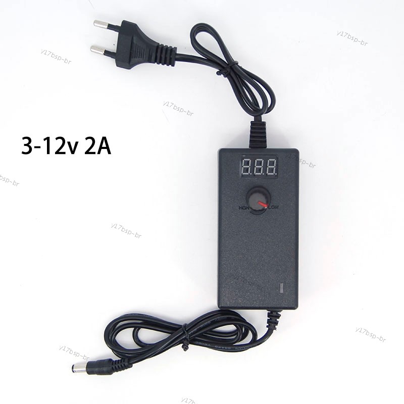 Adaptador De Fonte De Alimentação AC Para DC Ajustável Universal 3V-12V 2A 3V 5V 6V 9V 12V 1A 2A 220V 12 V Volt Tela 17B