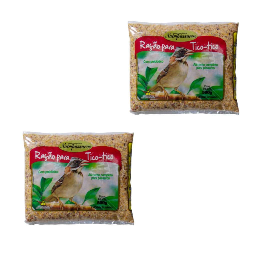 Kit 2 - Mistura para Tico Tico - Nutripássaros - 500g