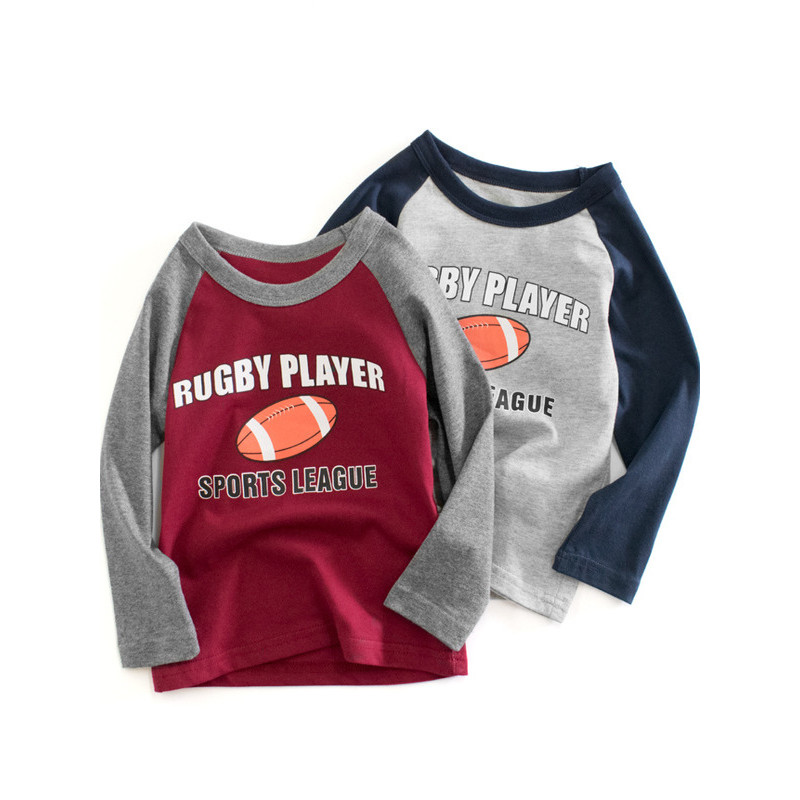 27 crianças marca roupas infantis puro algodão manga comprida camiseta médio pequeno crianças primavera novo estilo meni