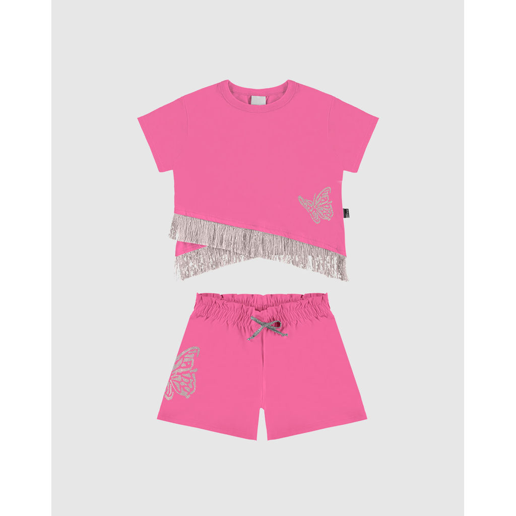 Imagem Conjunto Infantil Menina Blusa Com Franjas Brilho - Carnaval Malwee Kids