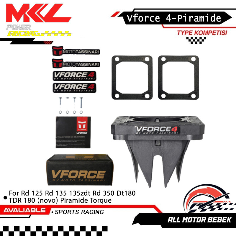 Vforce 4-Piramide Torque Palhetas Valvula De Competição Rd 125 Rd 135 135zdt Rd 350 Dt180 TDR 180 (novo) Piramide Torque