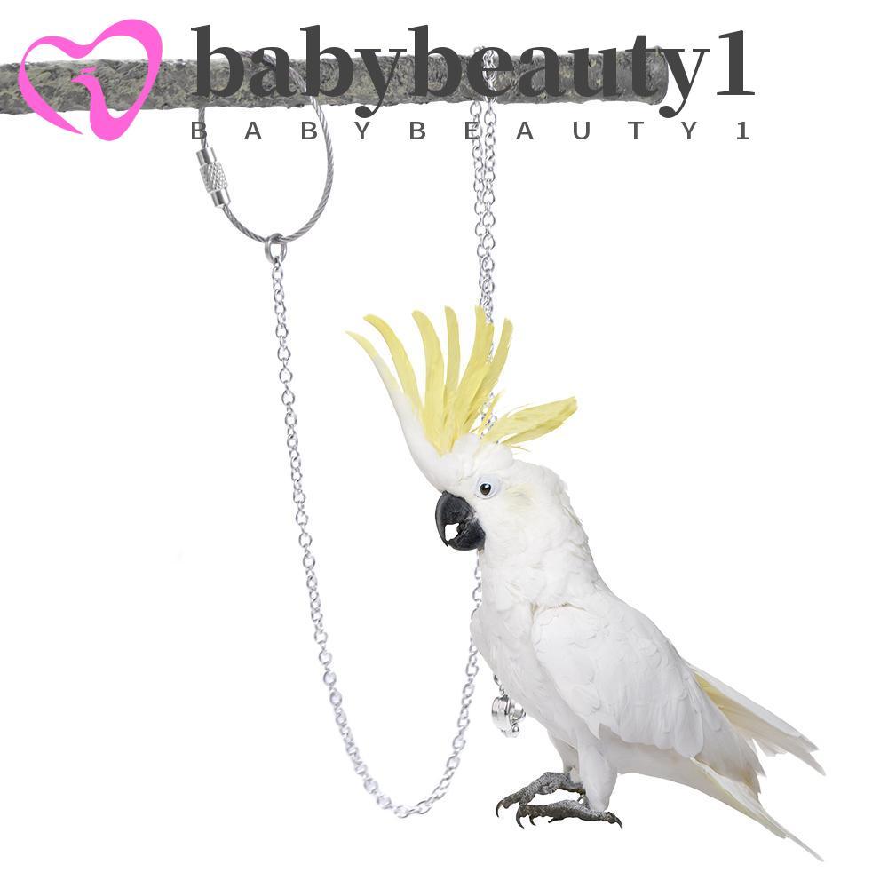 BABYBEAUTY1 Corrente Para Pés De Periquito Prata Aço Inoxidável Ao Ar Livre Starling Pombo Calopsita Pássaro Suporte Tor