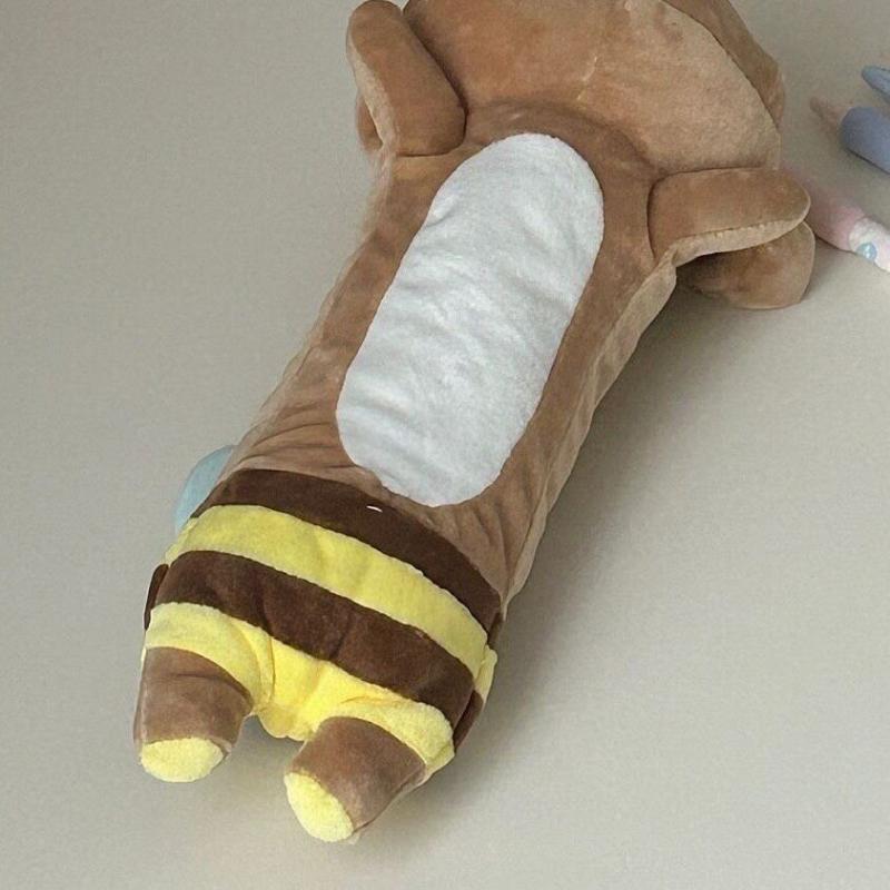 Awgwgs Abelha Urso Boneca Lápis Bolsa Bonito Pelúcia Caneta Saco Crianças Escola Papelaria Organizador De Armazenamento