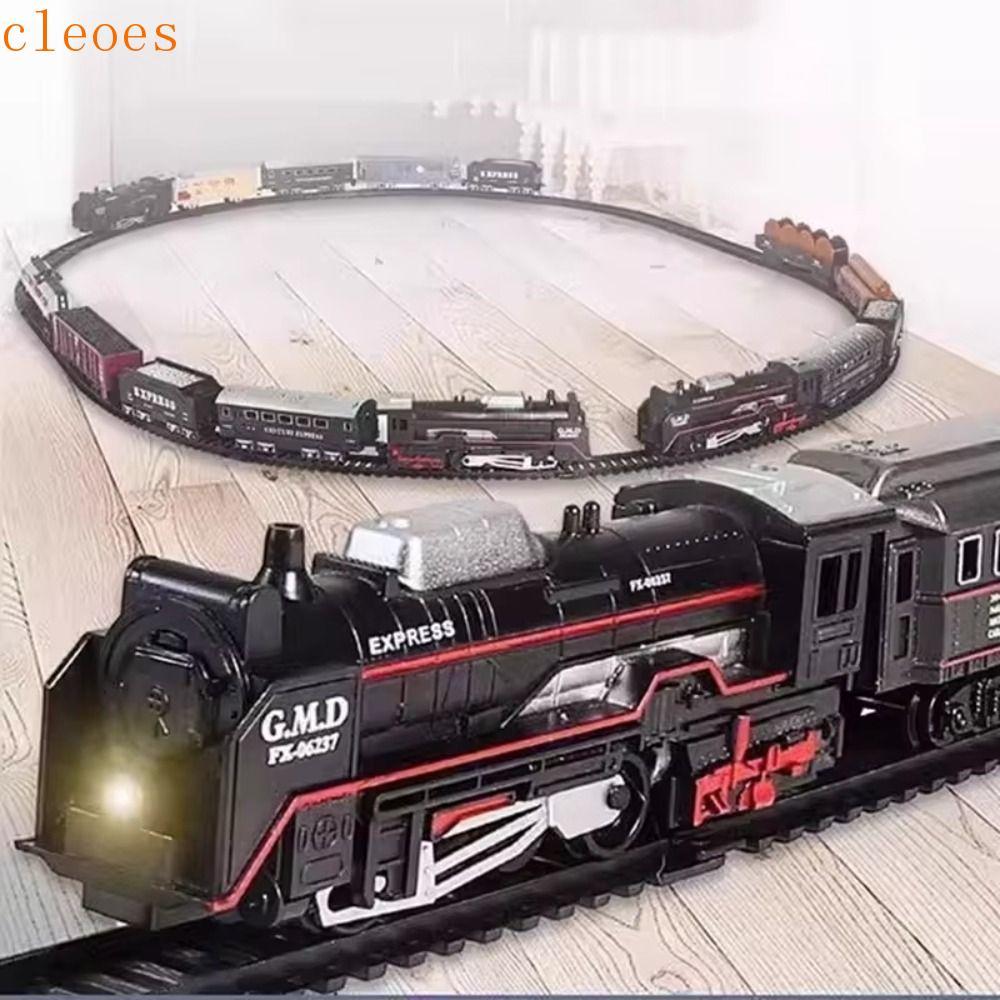 Brinquedo De Trem De Frete Ferroviário CLEOES , Combinações De Conjunto De Locomotivas Trilhos Elétrico De Natal