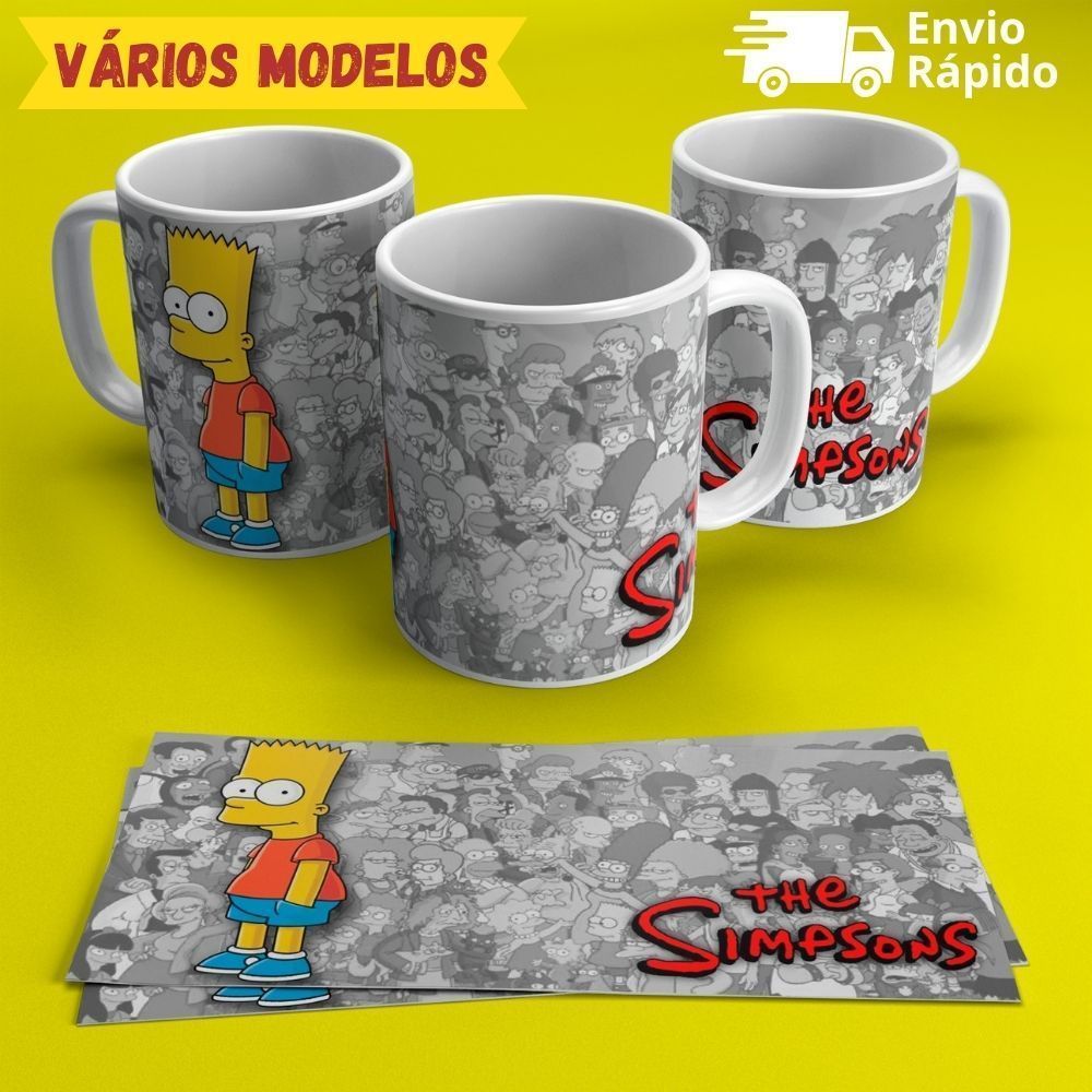 Caneca Personalizada Os Simpsons / The Simpsons / Homer / Bart / Marge / Lisa / Maggie