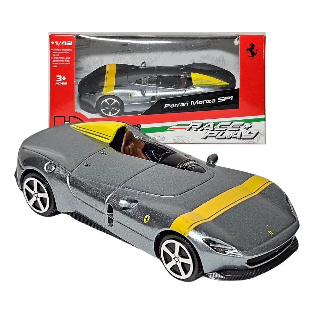 Miniatura Ferrari Monza Sp1 1:43 Bburago Prateado