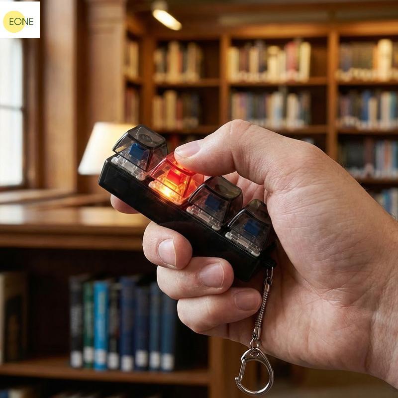 EONE Chaveiro Com 4 Botões , Brinquedo Fidget , Luz LED , Portátil , Alívio Do Estresse , Aparelho Sensorial Para Crianç