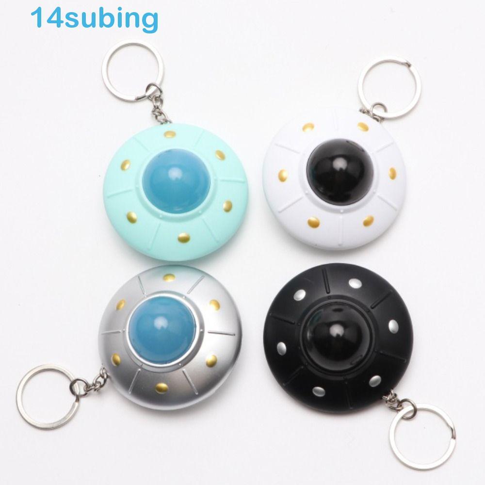SUBING Chaveiro UFO , De Disco Voador Com Luz LED Ornamento Modelo De Nave Espacial Pingente Fofo De Plástico
