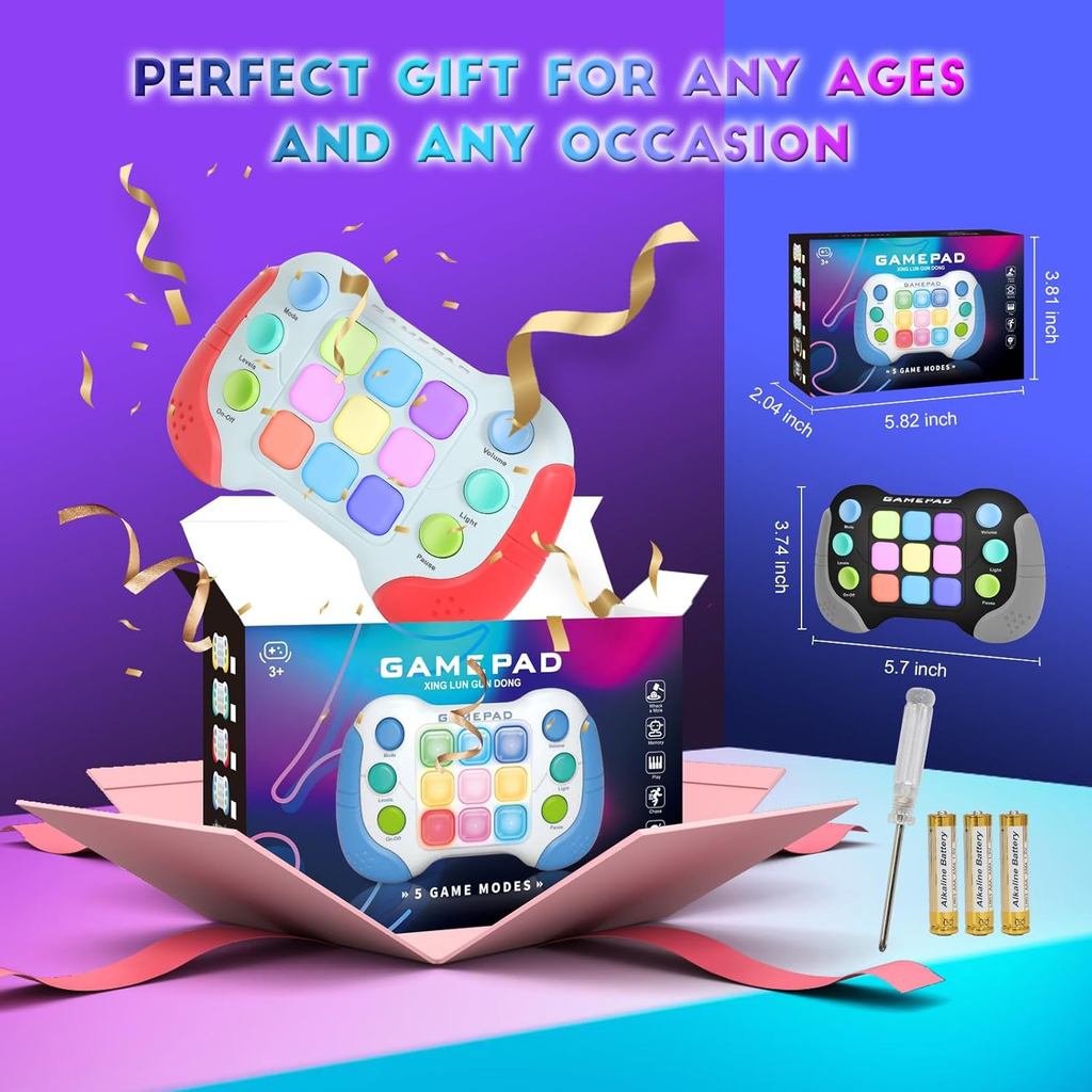 Alça De Brinquedos AOTIBO Fast Push Fidget , Jogo Portátil Piscante Para Crianças , Adolescentes E Adultos Eletrônico De