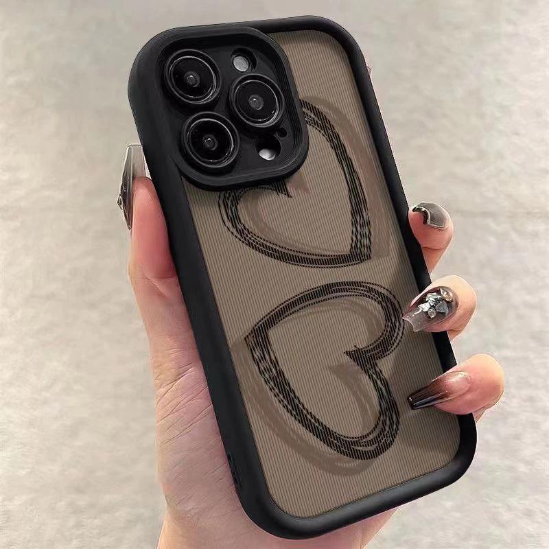 Capa De Telefone De Luxo Simples De Alta Qualidade Com Padrão De Coração Anti-Queda Para MOTO E13 G14 G10 G14 G22 G24 G3