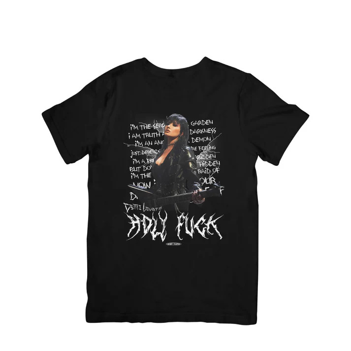 Camiseta Black Demi Lovato Holy Fuck Metal Camisa 100% Algodão Blusa Unissex