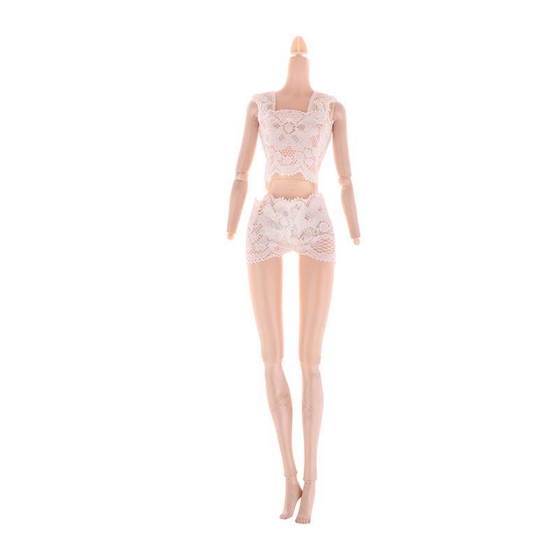 risela 1/6 Boneca Renda Roupa Interior Sutiã Briefs Pijamas Conjunto 30CM Bonecas Roupas Terno Decoração Acessórios Para — imagem 2 de 2