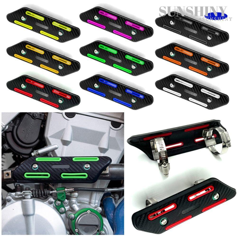 SUNSHINY Capa Protetora , Escudo Térmico Do Tubo De Escape Da Isolação Térmica ABS , Motorcross Motocicleta Para Benda 3