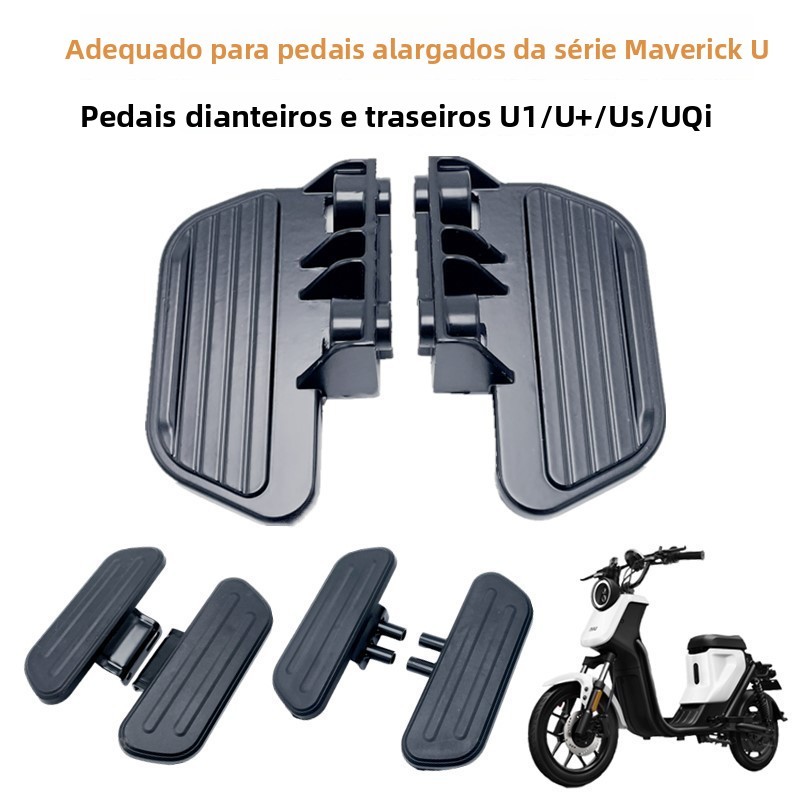 Descanso de pé traseiro retrátil e dobrável universal para scooters elétricas Niu U1 U1B U1C US U10 U10B IY3K