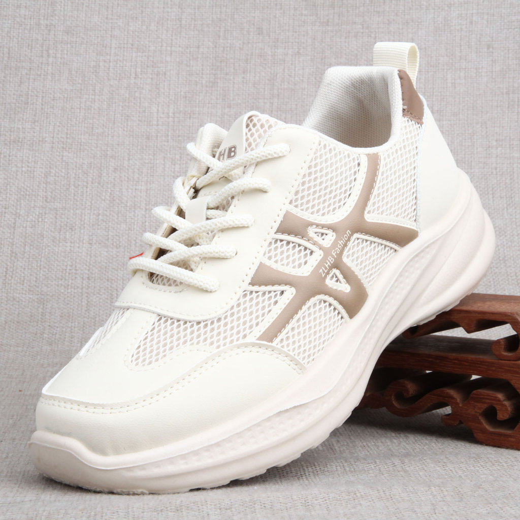 Velho pequim sapatos de pano verão respirável sapatos femininos sapatos de malha moda sapatos casuais rendas tênis poliu