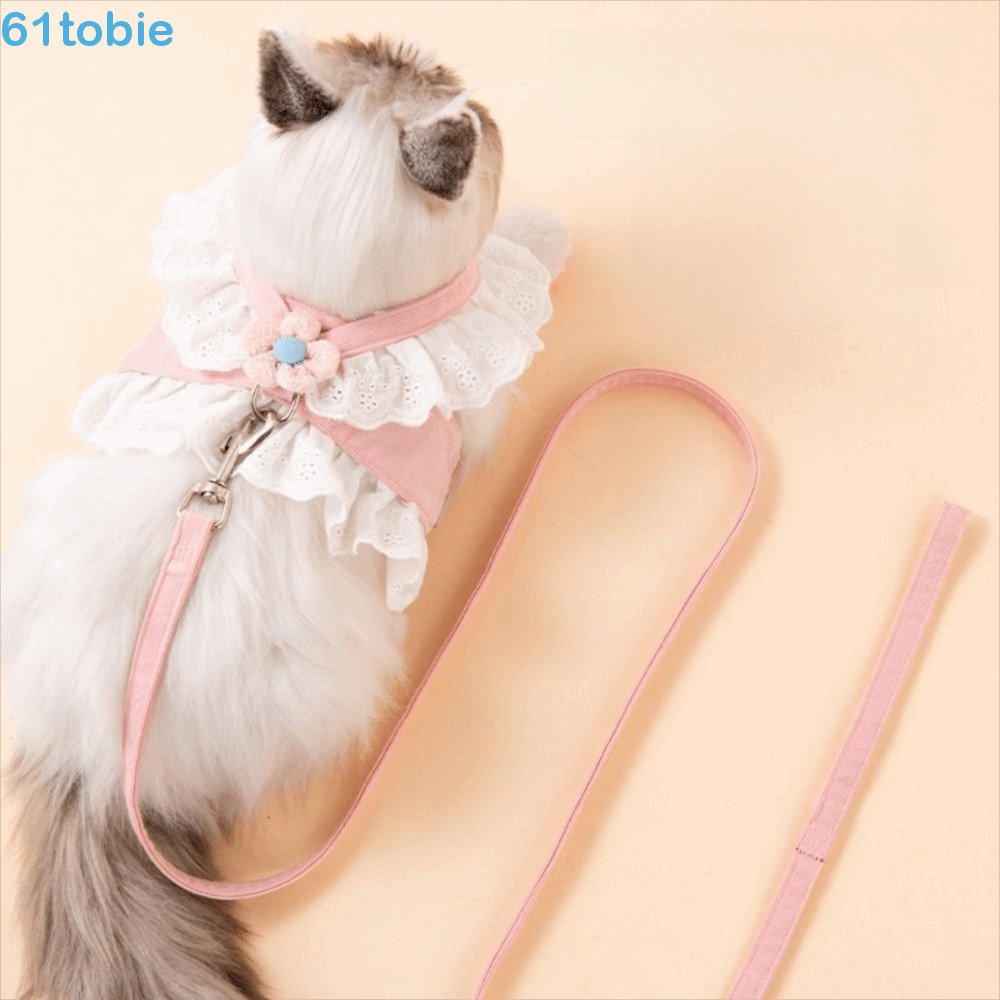 Alça De Peito Tipo Colete TOBIE , Corda De Tração Respirável Anti-Quebra Para Gatos , Trela De Arnês Com Fivela De Segur