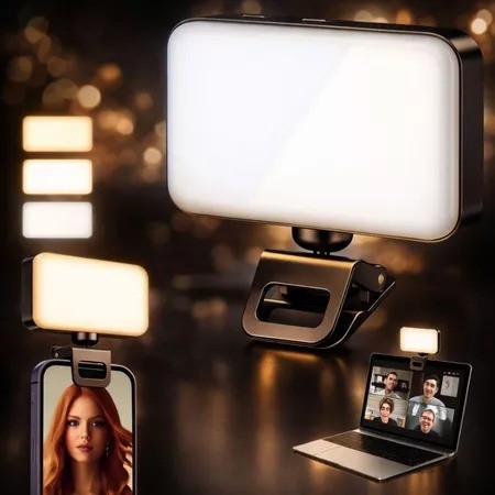 Led profissional De Luz de preenchimento Selfie Videoconferência Clip 6W Portátil Maquiagem Recarregável iluminação
