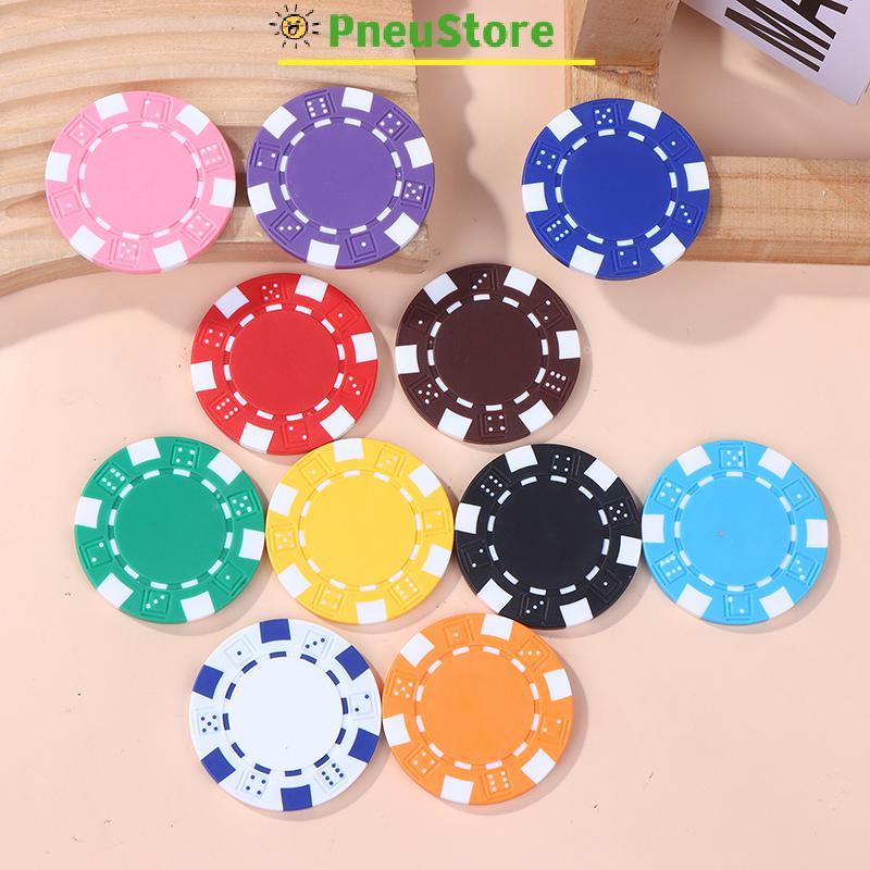 haostone 10 Peças De Chips De Pôquer De Plástico ABS Casino Texas Hold'em Poker Moedas De Metal 11.5g Game Chip Set Aces