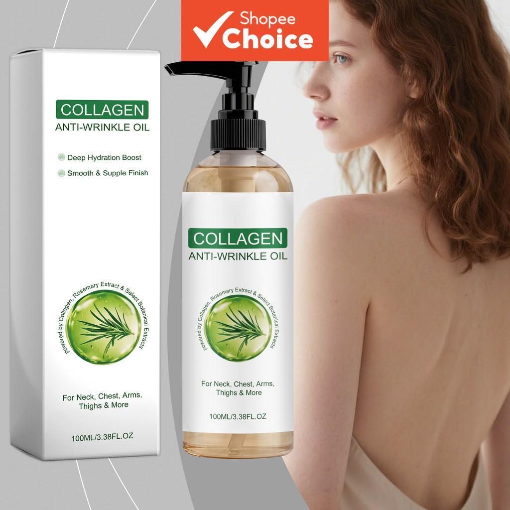 Óleo Corporal Hidratante de Colágeno 100ml | Hidratante, Nutritivo, Cuidado para Pele Seca | Suave Brilho - para Todos