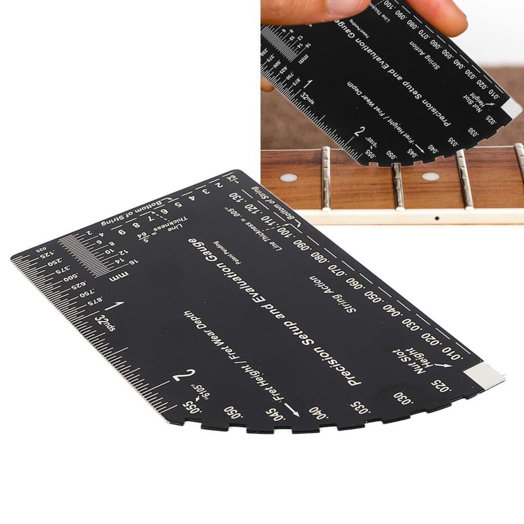 Photop-BR Mingzhe String Action Régua de Aço Inoxidável Traste de Guitarra Versátil Ferramenta Luthier